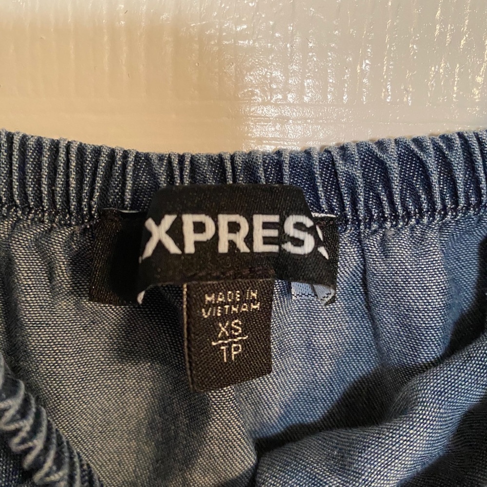 Express Chambray Spaghetti Strap Dress - Picture 4 of 5